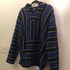 Blue and Black Baja Hoodie